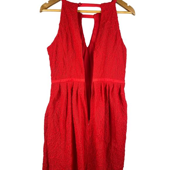 Adrianna Pappell English Garden Fit & Flare in Persimmon with Pockets Size 8 - Picture 8 of 10